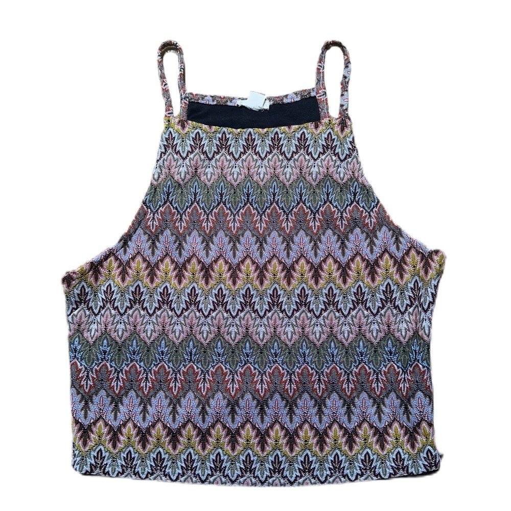 knit crochet cropped tank top